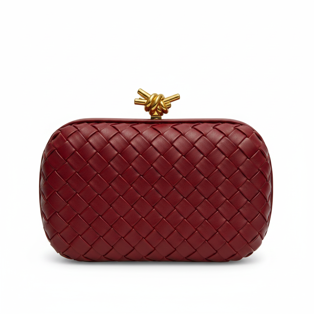 Bolso Clutch Trenzado - Rojo